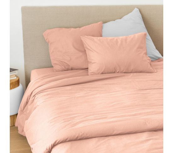 Housse De Couette En Coton Lavé Cap Ferret - 200x200 Cm - Rose