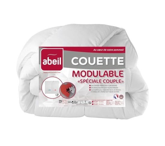 Couette Légère Special Couple Polyester 250 Gr/m² 220x240 Cm Blanc