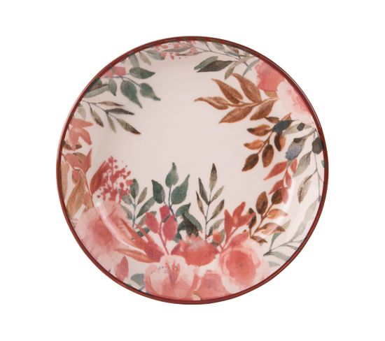 Assiette Creuse Pink Flor 19 Cm (lot De 6)