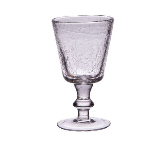 Verre à Pied Lussan Craquelé 17 Cl Transparent (lot De 6)