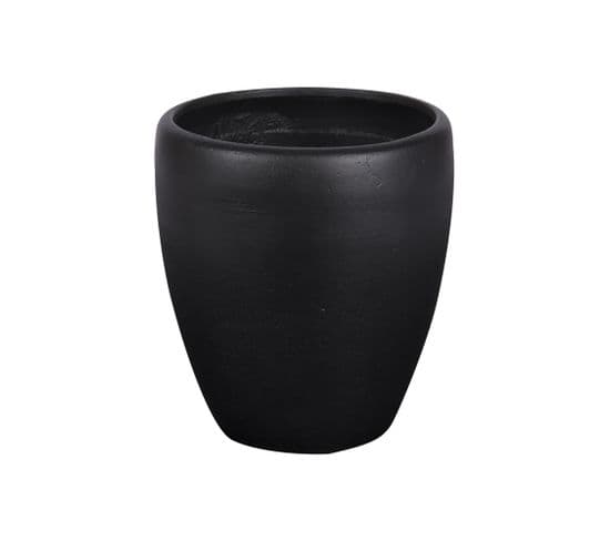 Vase En Métal Noir Cône 14.5 Cm