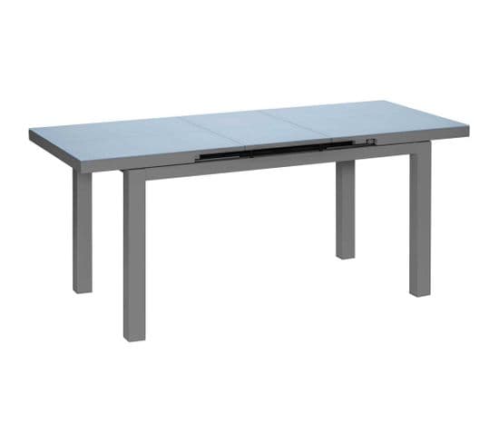 Table De Jardin Extensible En Aluminium Anthracite Ibiza 10 à 12 Personnes