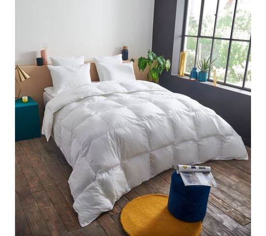 Couette Chaude Sensation Duvet - Coton - Jeannette 240 X 260 Cm Blanc