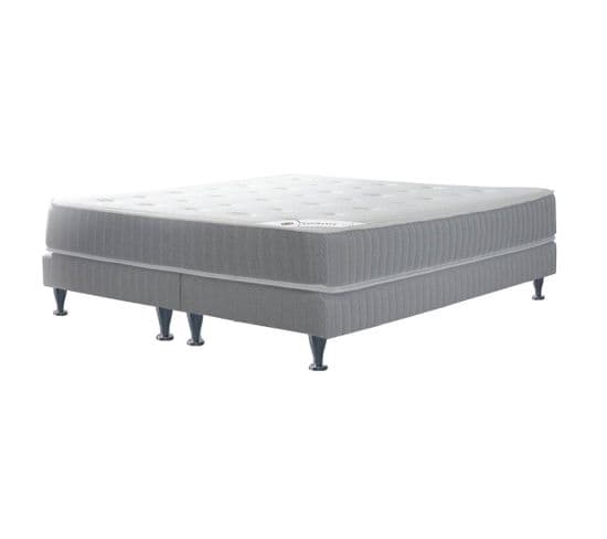 Ensemble Matelas Ressort 180x200 cm Ressort Ensachés H24 cm, Ferme, 2 Sommiers