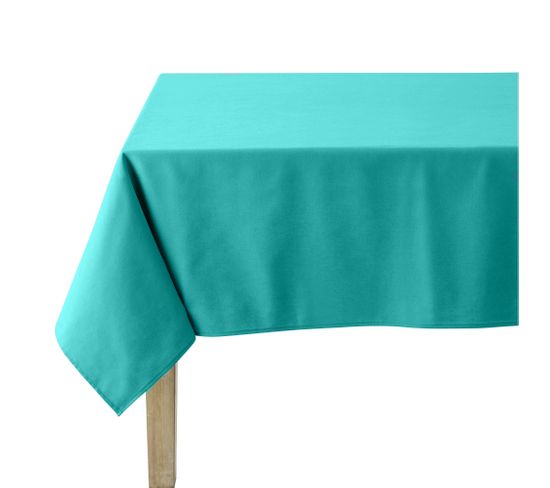 Nappe En Coton Traitee Teflon Turquoise 160 X 240