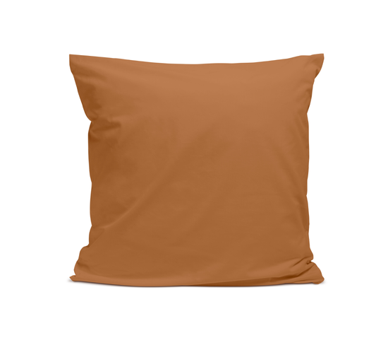 Taie D'oreiller Unie 65x65cm Percale Terracotta