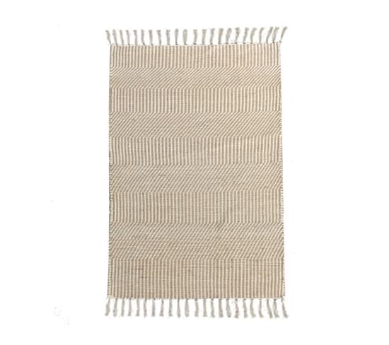 June - Tapis Déco En Jute Naturel Avec Franges