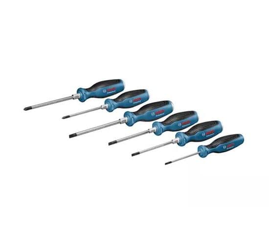 Set De 6 Tournevis Plat/ph Professional - Bosch - 1600a016bf