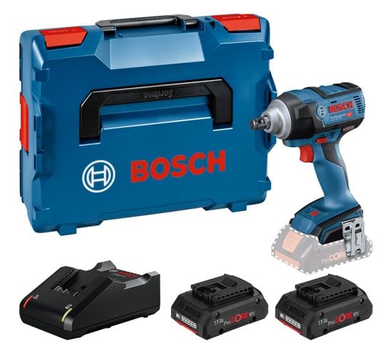 Boulonneuse 18v Gds 18v-300 Professional + 2 Batteries Procore 4ah + Chargeur En Coffret L-boxx - Bo