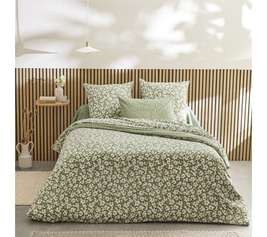 Housse De Couette Imprimée En Lyocell Vert 200x200