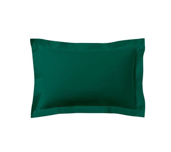 Taie D'oreiller Unie En Coton Vert Opale 50x70