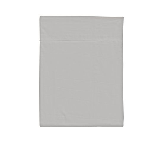 Drap Plat En Coton Gris Mastic 240x300