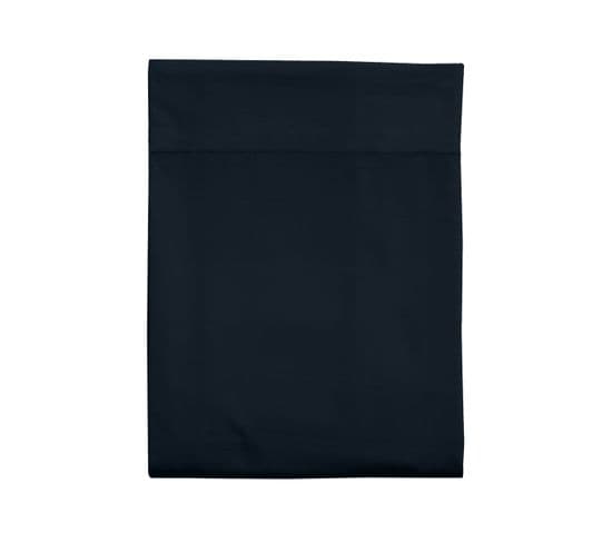 Drap Plat En Coton Bleu Nuit 240x300