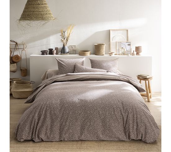 Housse De Couette Imprimée En Bambou Marron 240x220