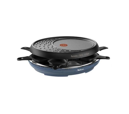 Appareil à raclette 8 Personnes Colormania Gril Crêpe Bleu Acier  - RE310401