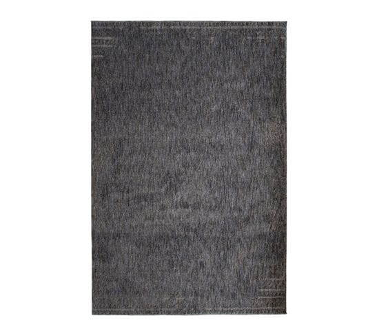 Tapis Extra-doux Motif Usé Gris Noir 160x230 - Recycle Used