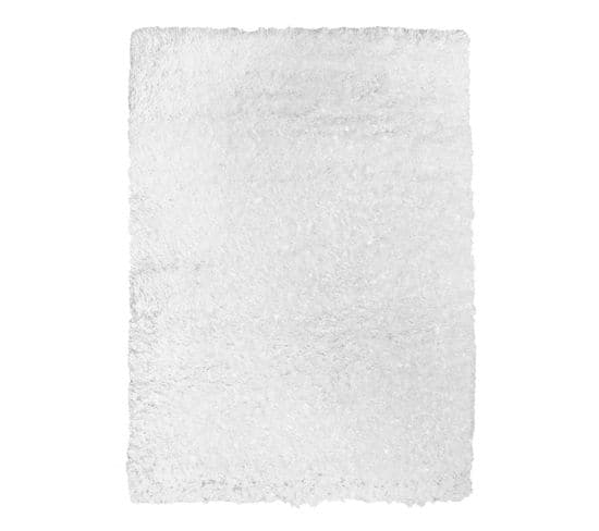 Tapis Tout Doux Fausse Fourrure Blanc 197x290 - Authentik