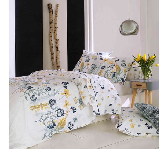 Parure De Lit Percale Petite Folie Blanc 140x200