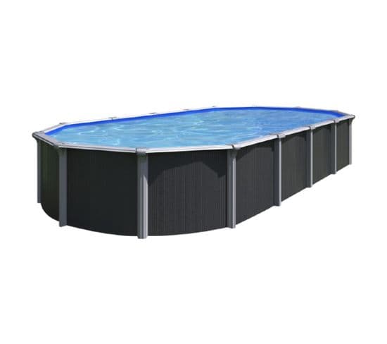 Piscine Métal Hors Sol Anthracite 5,20 X 3,95 X 1,32 M - Pi9770