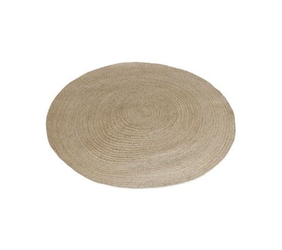 Tapis Rond En Jute Naturel Tressé Ø 120 Cm