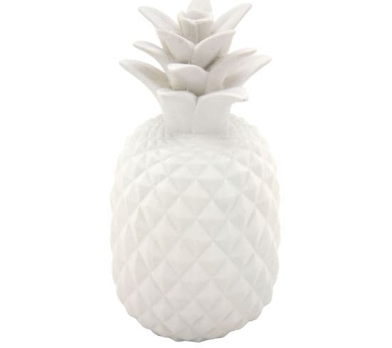 Ananas Déco En Résine Blanche