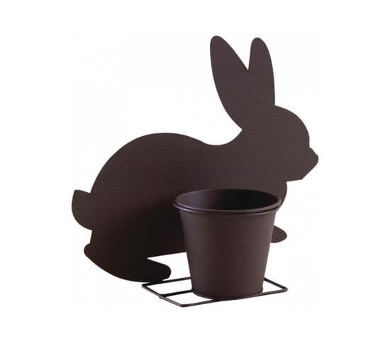 Cache-pot Lapin En Métal Vieilli