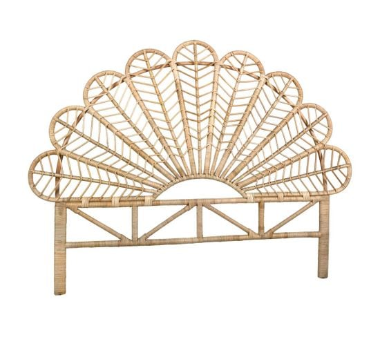 Tête De Lit En Rotin Naturel Sola Sommier 160 Cm