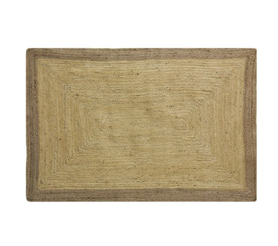 Tapis En Jute Naturelle Et Blanchie