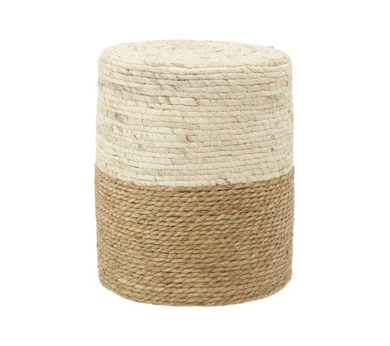 Pouf En Jute Et Maïs Naturel