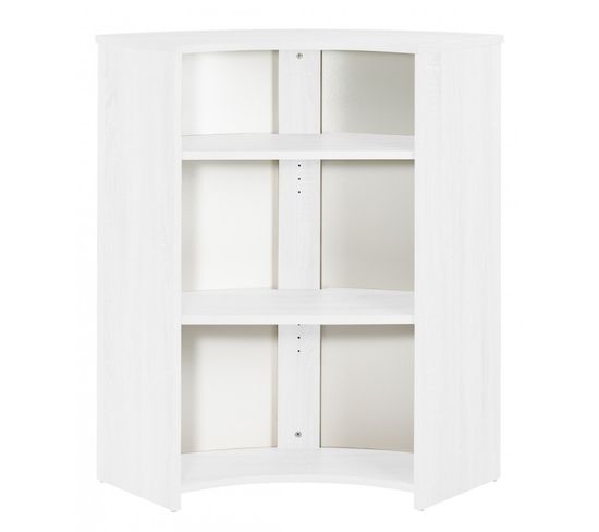 Meuble Comptoir Bar 96 Cm Blanc 3 Niches - Coloris: New York 500