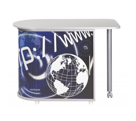 Bureau Informatique Alu Table Pivotante Et Rangement - Coloris: Http 800