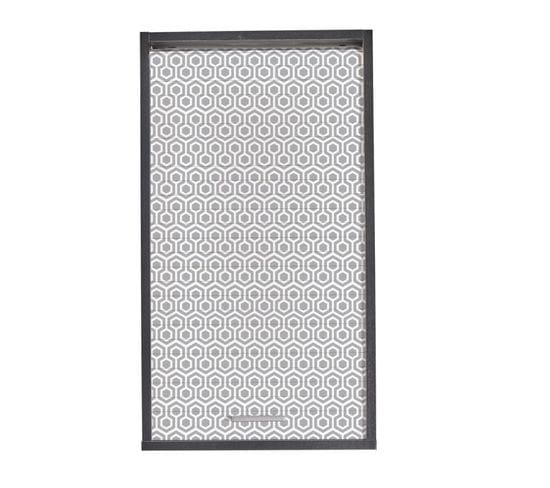 Meuble Cuisine Noir 40x72 Face Imprimée - Hexagones Gris