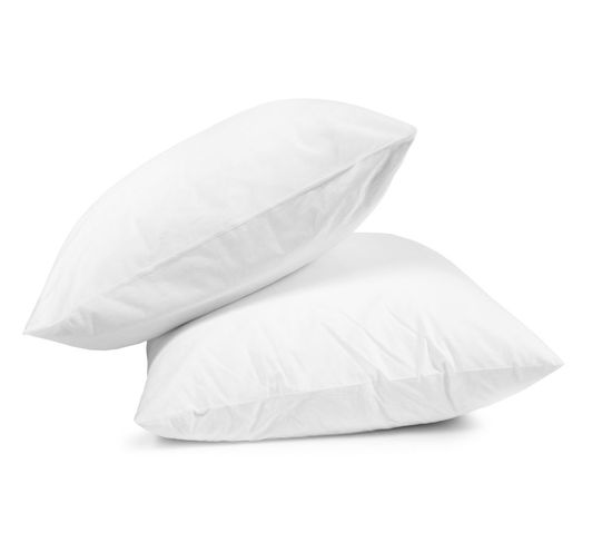 Lot De 2 Oreillers Microfibre - 60 X 60 - 400 Grs - Toutes Saisons