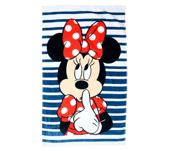 Drap De Plage Imprimé 100% Coton, Minnie Sail 70x120cm