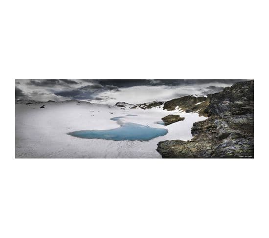 Tableau Sur Toile Lac Noir Des Alpes 45x135 Cm