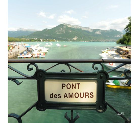 Tableau Sur Verre Le Pont Des Amours Annecy 45x45 Cm