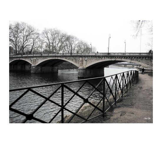 Tableau Sur Verre Pont De La République 45x65 Cm