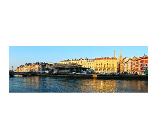 Tableau Sur Toile Quai Bayonne 30x97 Cm