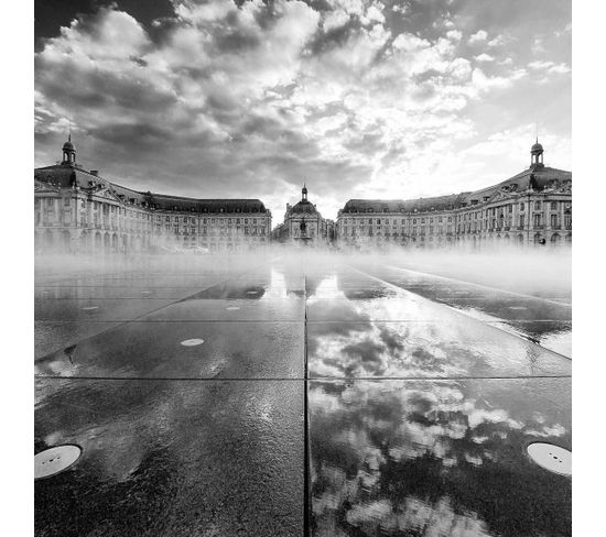 Tableau Sur Toile Miroir Place De La Bourse Bordeaux 45x45 Cm