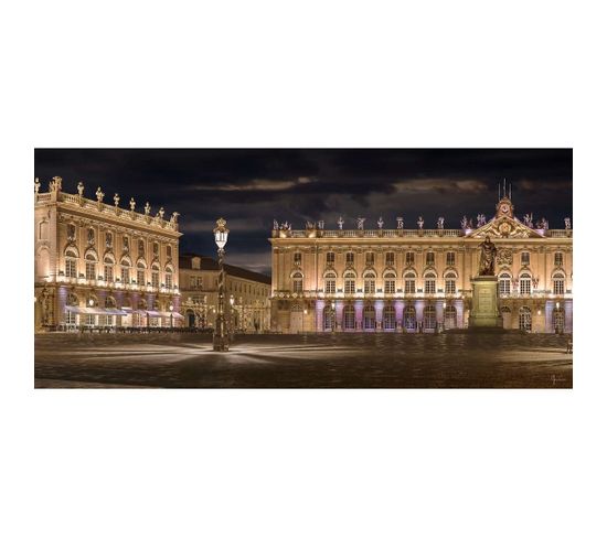 Tableau Sur Verre Synthétique Place Stanislas De Nuit 65x145 Cm