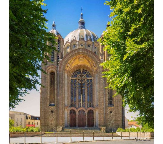 Tableau Sur Toile Basilique Sainte-clotilde De Reims 65x65 Cm