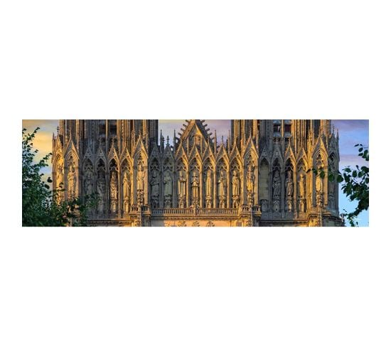 Tableau Sur Toile Façade Cathédrale De Reims 30x97 Cm