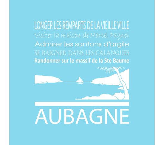 Tableau Sur Toile Aubagne Glacier 30x30 Cm