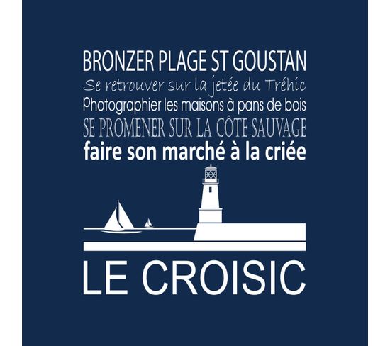 Tableau Sur Toile Le Croisic Navy 30x30 Cm
