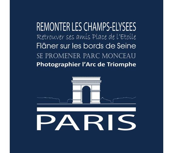 Tableau Sur Toile Paris Arc De Triomphe Navy 30x30 Cm