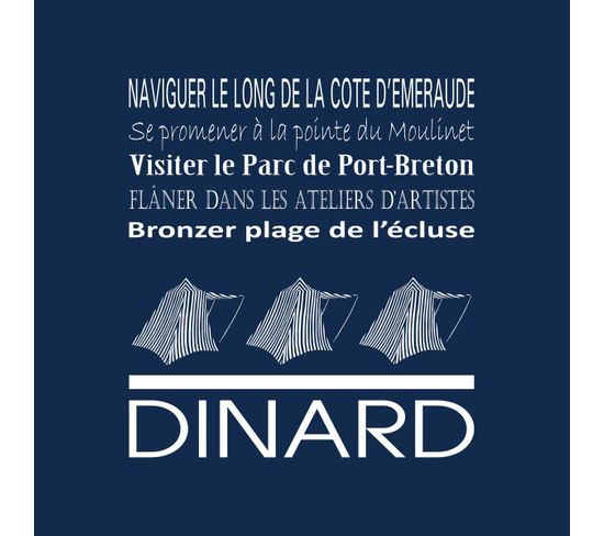 Tableau Sur Toile Dinard Navy 30x30 Cm