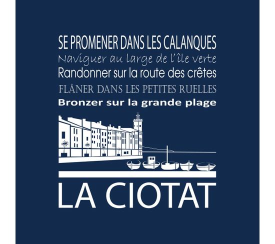 Tableau Sur Toile La Ciotat Navy 30x30 Cm