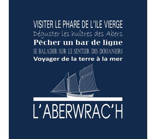 Tableau Sur Toile L’aber-wrac'h Navy 30x30 Cm