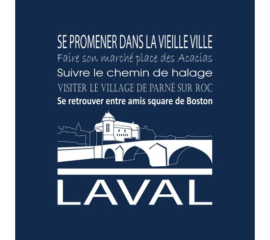 Tableau Sur Toile Laval Navy 30x30 Cm