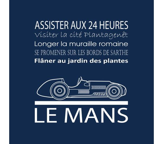 Tableau Sur Toile Le Mans Navy 30x30 Cm